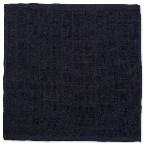 DII windowpane dishcloth 12x12 black, low lint for spotless glassware and flatware.