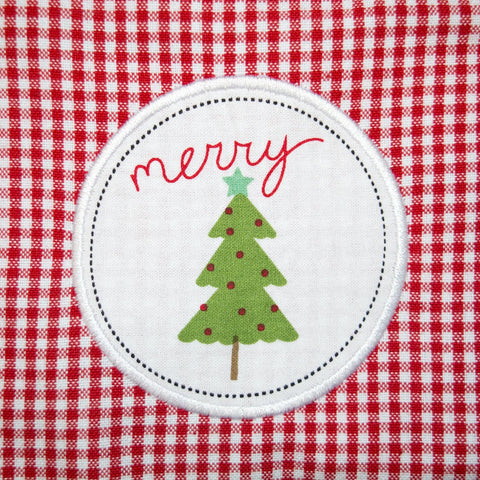 DII women's Christmas apron large center pocket keeps utensils and recipes handy.