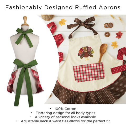 DII women's Christmas apron machine-washable for simple cleanup.