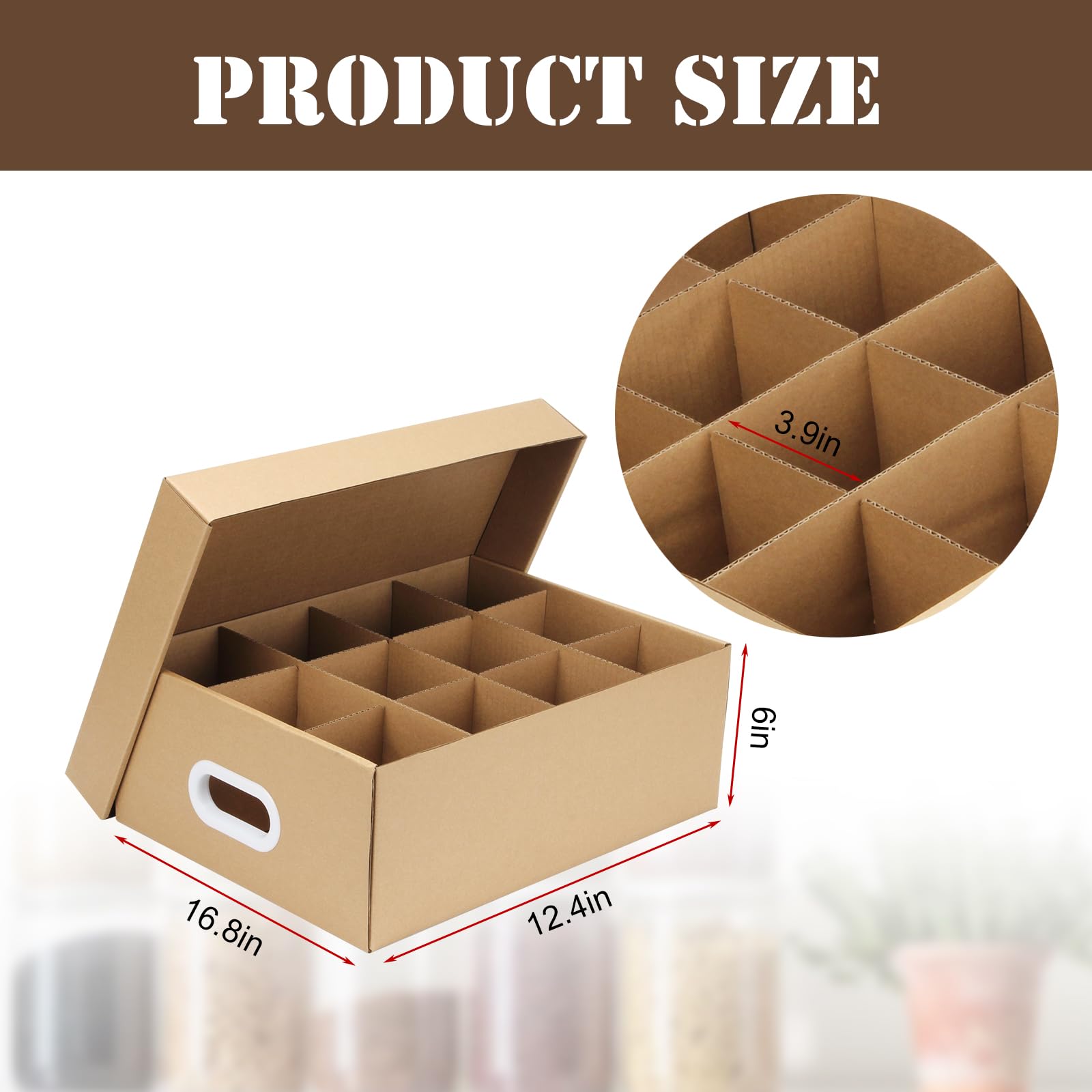 DIICCYO large storage box dimensions 16.8x12.4x6 inches supports organized kitchen prep.