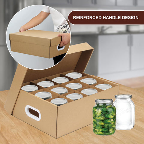 DIICCYO mason jar storage box stackable design enhances pantry organization and space efficiency.