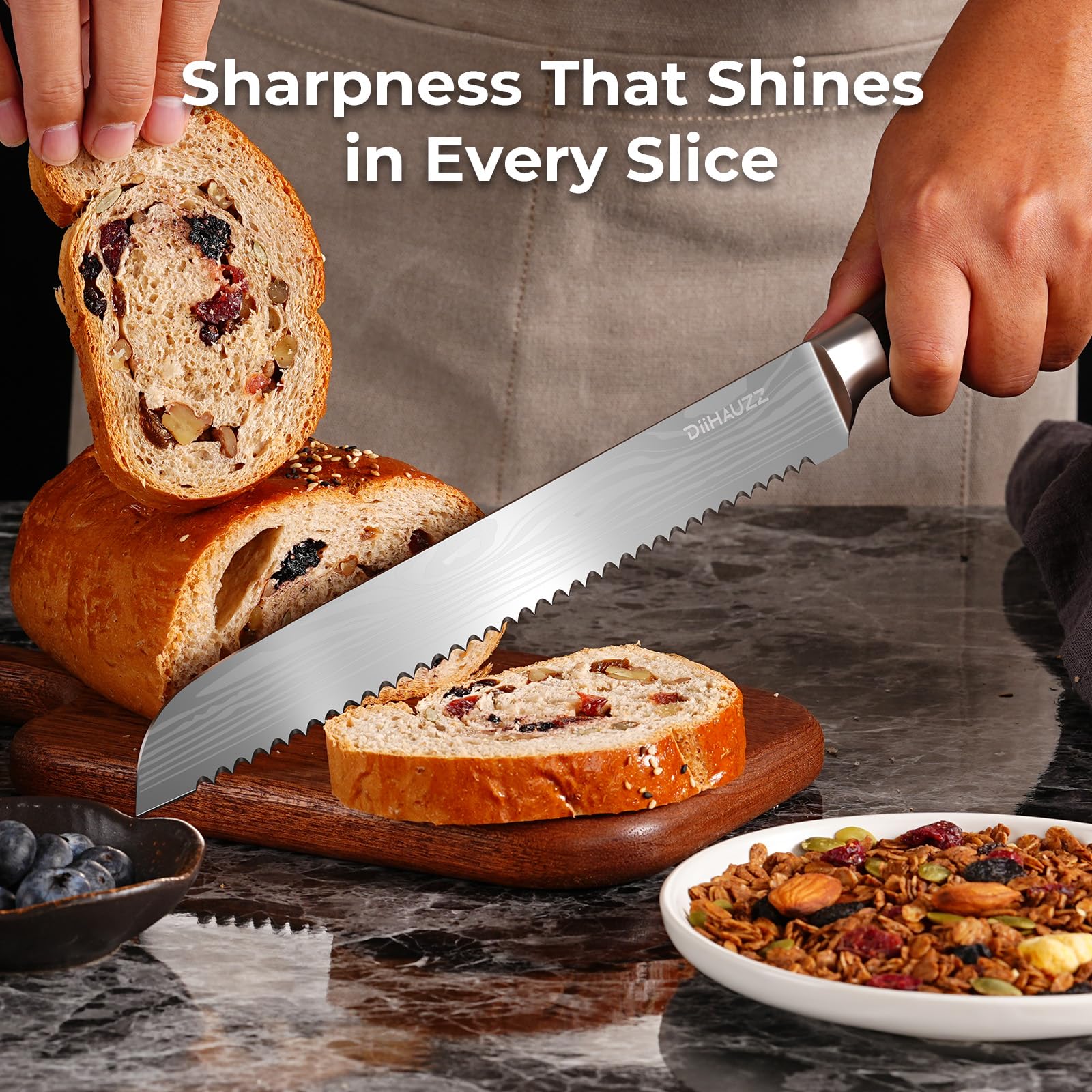 DiiHAUZZ knife for bagels and cakes slicing.