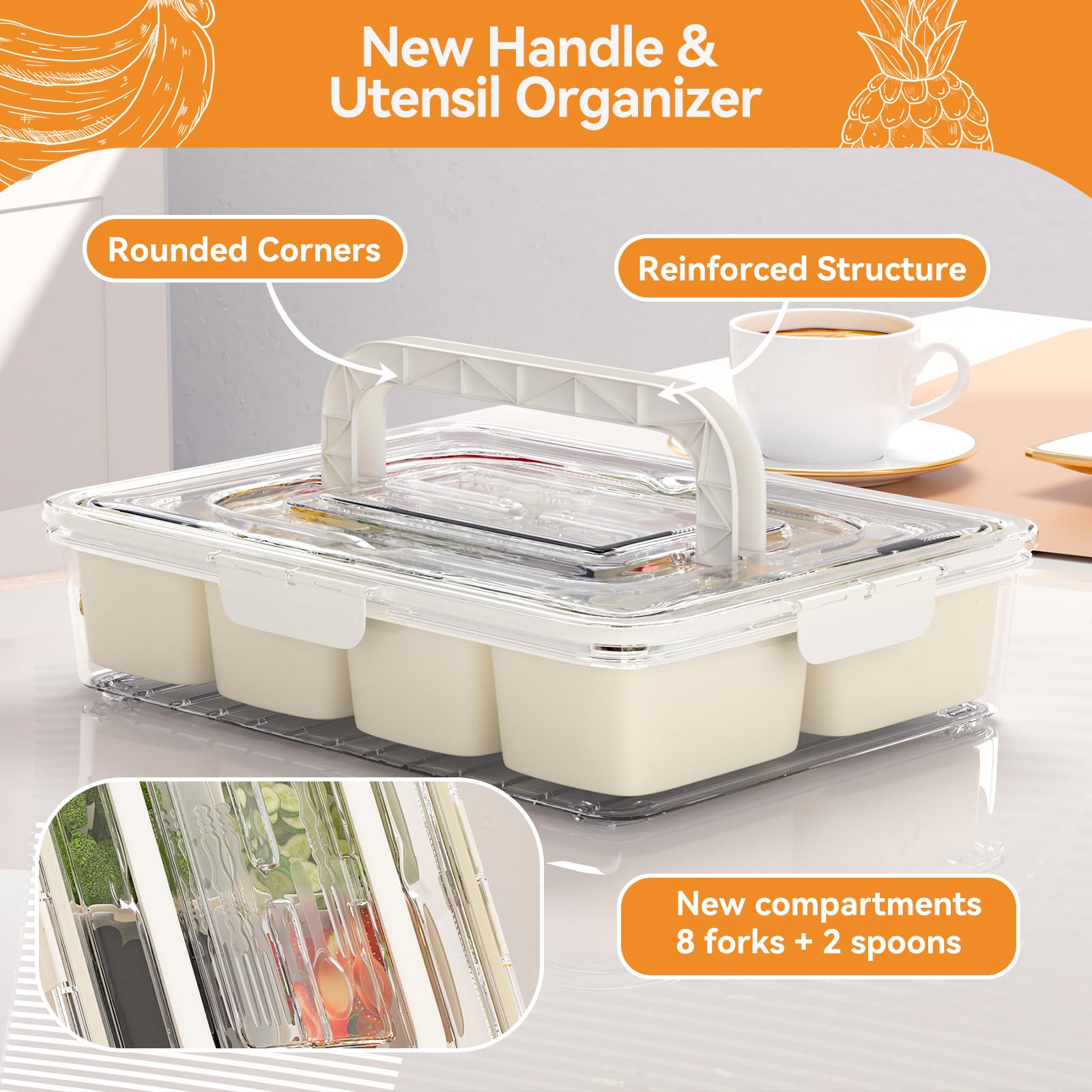 Dimber Snackle Box knife and fork storage keeps cutlery neatly in one place.