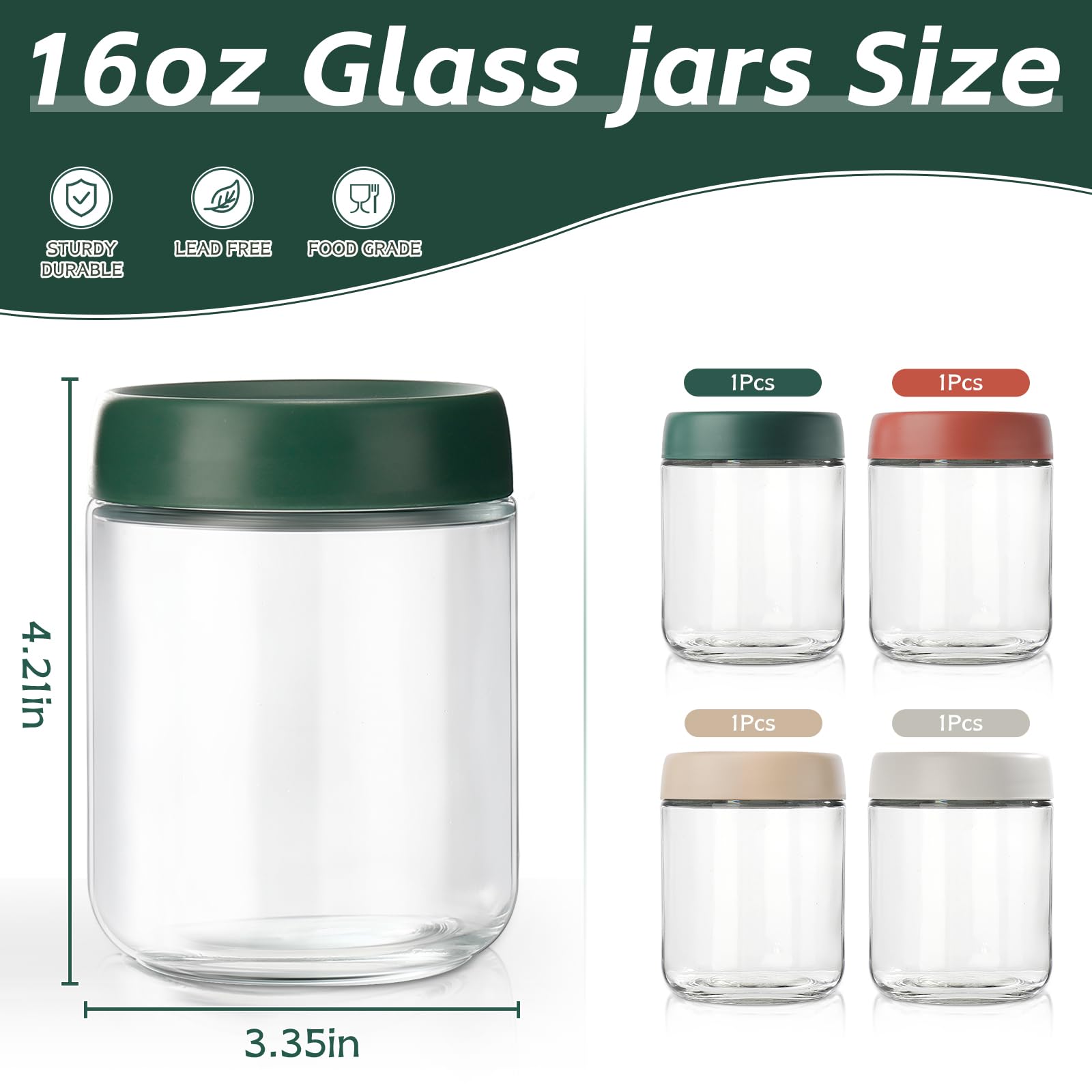 DIMBRAH glass jar with lid offers clear visibility for quick food checks.