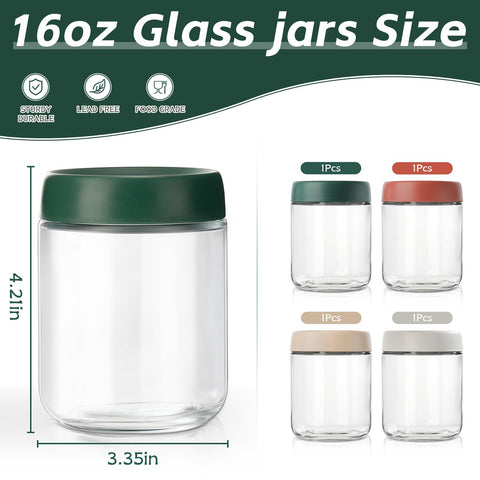 DIMBRAH glass jar with lid offers clear visibility for quick food checks.