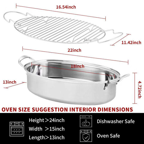 DIMESHY dishwasher-safe roaster cleaning made easy after a feast