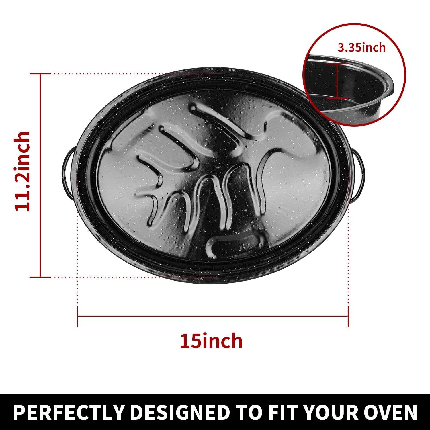 DIMESHY roaster pan is dishwasher safe and free from PFOA/PTFE.