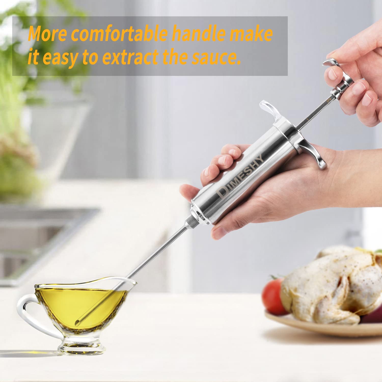 DIMESHY 304 stainless steel construction highlighting durability