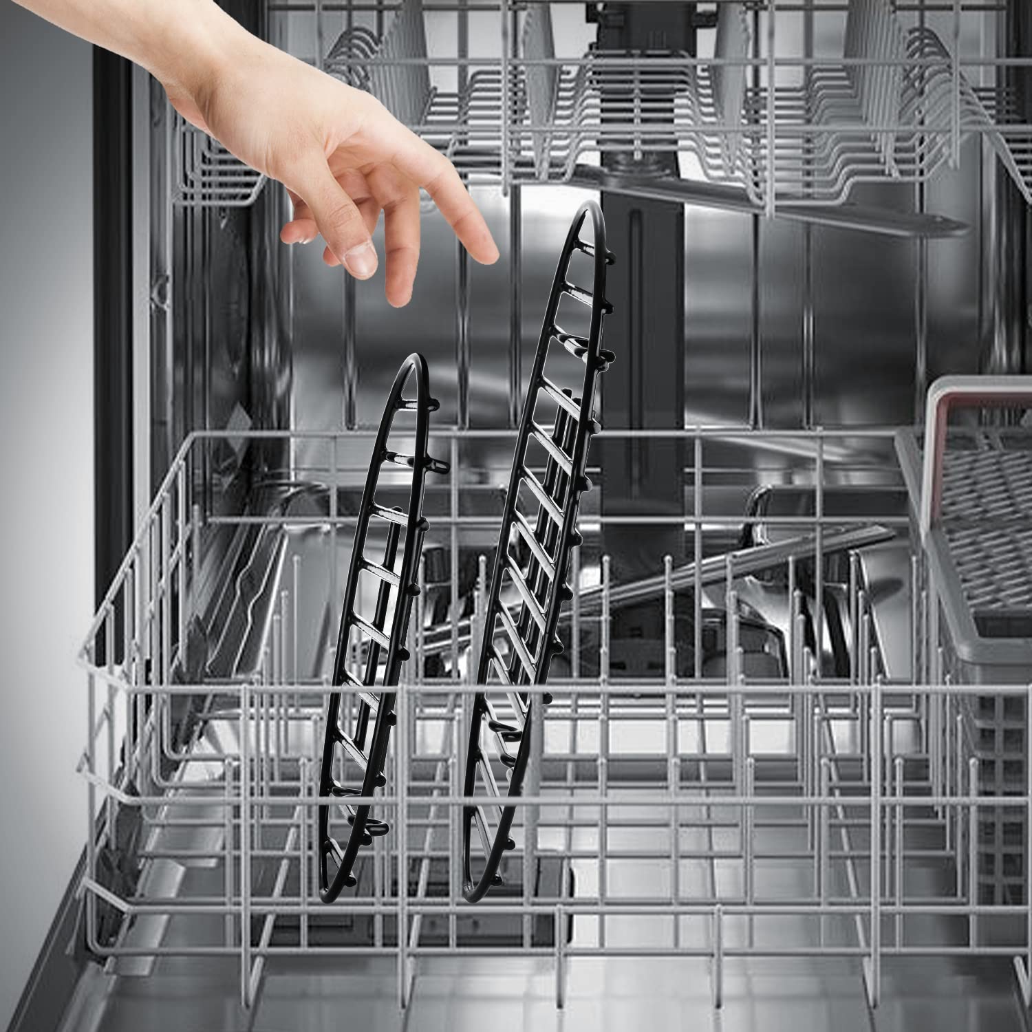 DIMESHY roasting rack grid pattern promotes airflow for even cooking