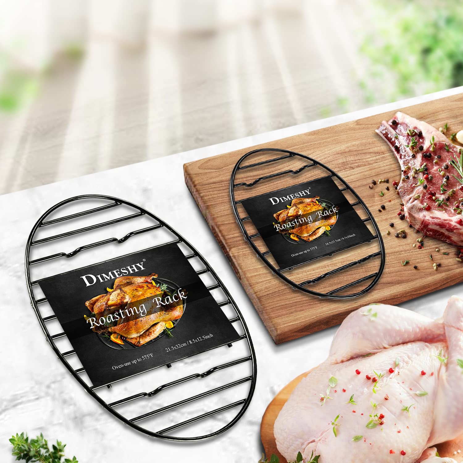 DIMESHY roasting rack heavy steel construction for durability