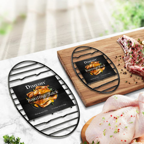 DIMESHY roasting rack heavy steel construction for durability