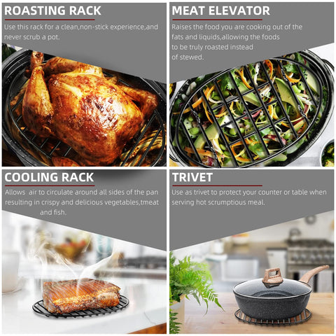 DIMESHY roasting rack designed for oven use during roasting and baking