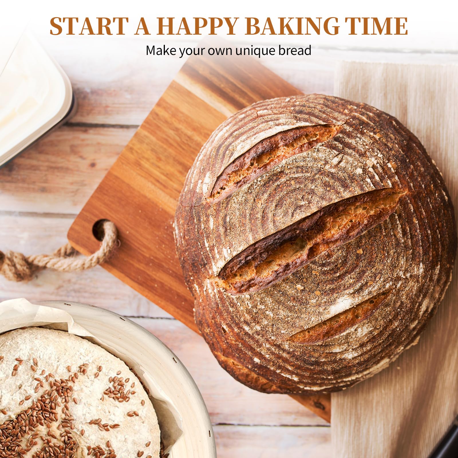 Dimpola 2-pack includes baskets and liners for versatile baking