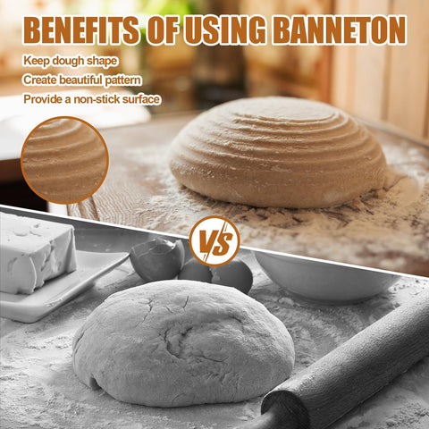 Dimpola natural rattan surface aids airflow for dough