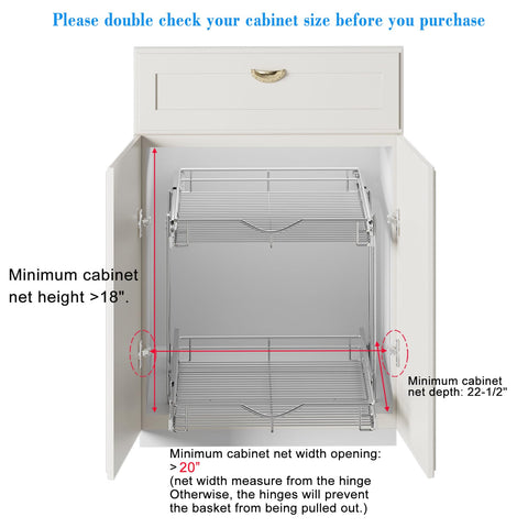 DINDON cabinet organizer supports heavy pots and pans with sturdy shelves.