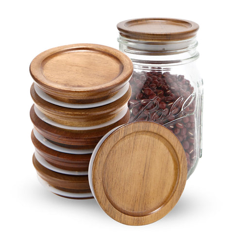 DingCo 6-pack regular mouth mason lids with airtight seal for fresh storage