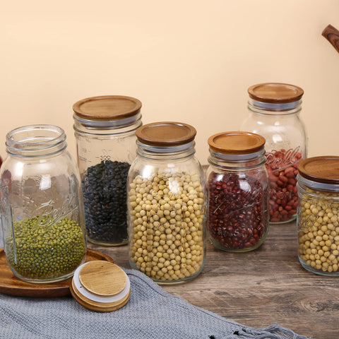 DingCo 6-pack mason lid set for pantry organization