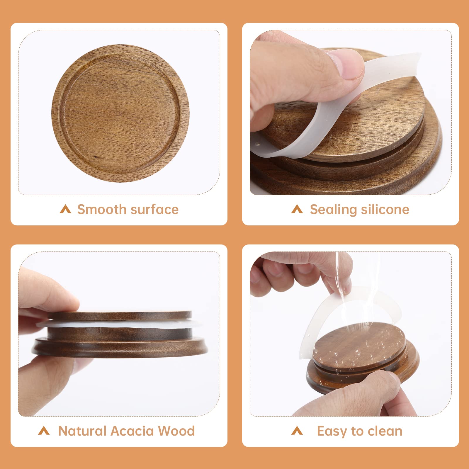 DingCo wooden lid with silicone seal creates snug, reusable closure