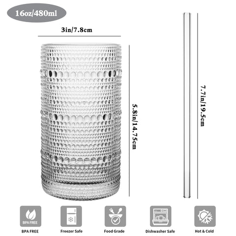 Dingerjar glass straws provide eco-friendly sipping option.