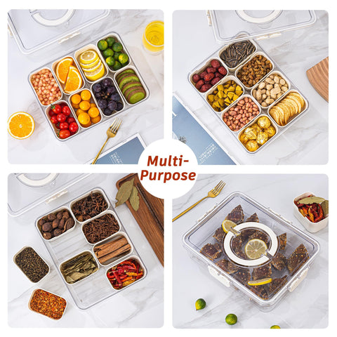 Dingerjar kitchen entertaining solution blends clarity and convenience for mess-free display.