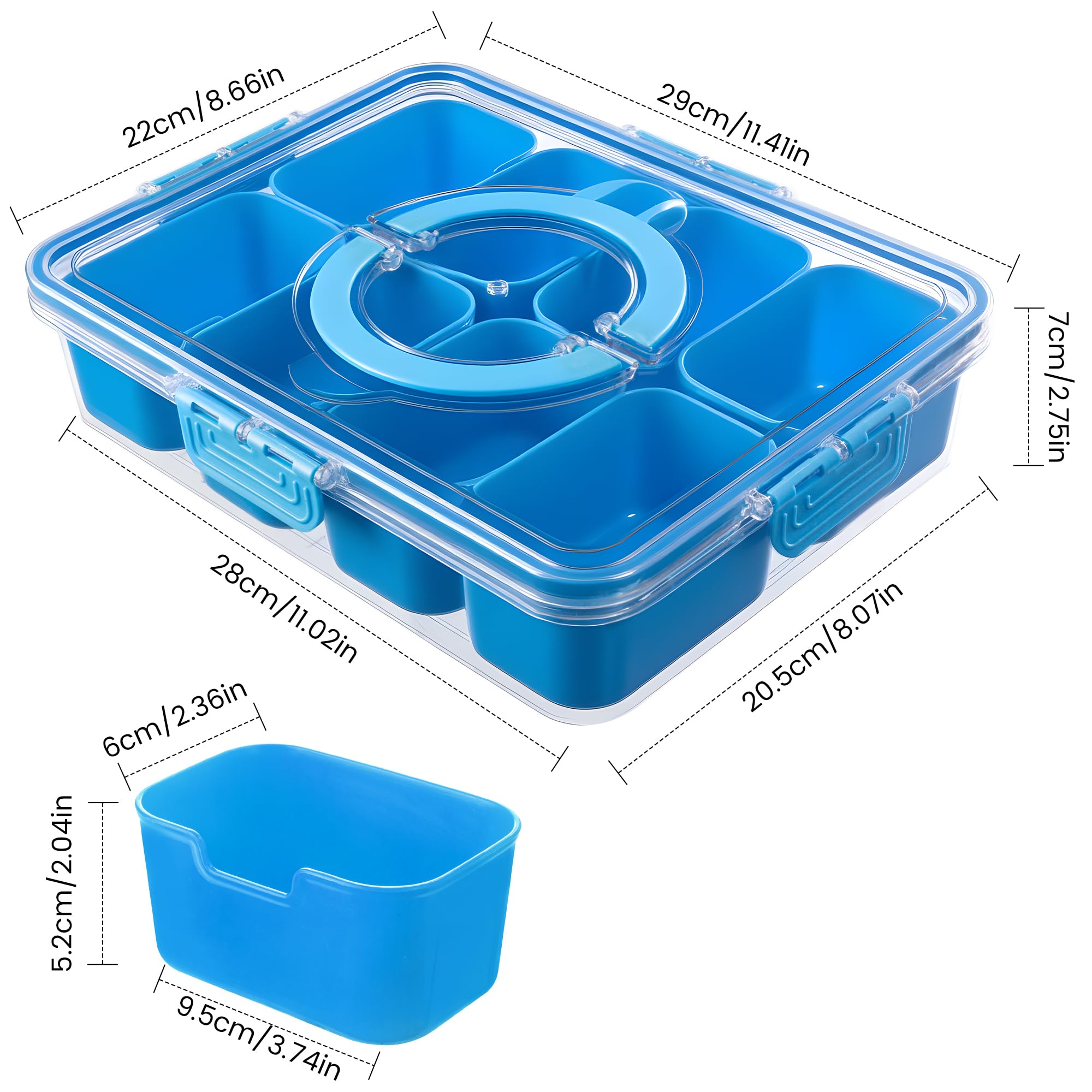 Dingerjar Snackle Box showcases a compact design ideal for picnics and on the go snacking.