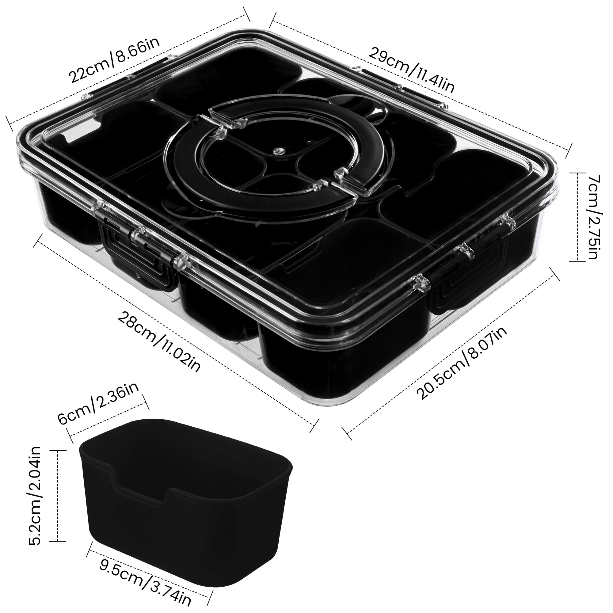 Dingerjar Snackle Box container shown portable design for on-the-go snacking