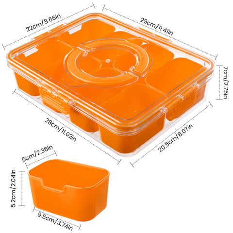 Dingerjar Snackle Box shown in compact portable design for picnics and travel.