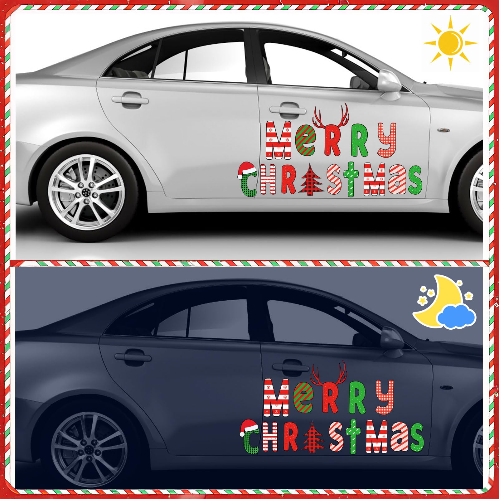 DINGIXOC car magnets add subtle winter flair to your vehicle without permanent changes.