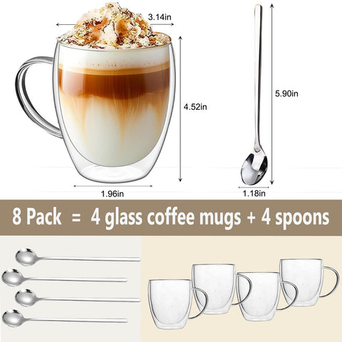 DINGPAI borosilicate glass mug with heat resistance for everyday coffee and tea.