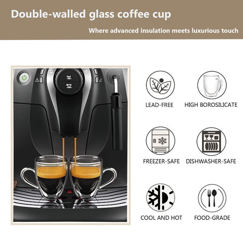 DINGPAI clear mug showcases latte art for an elevated presentation.