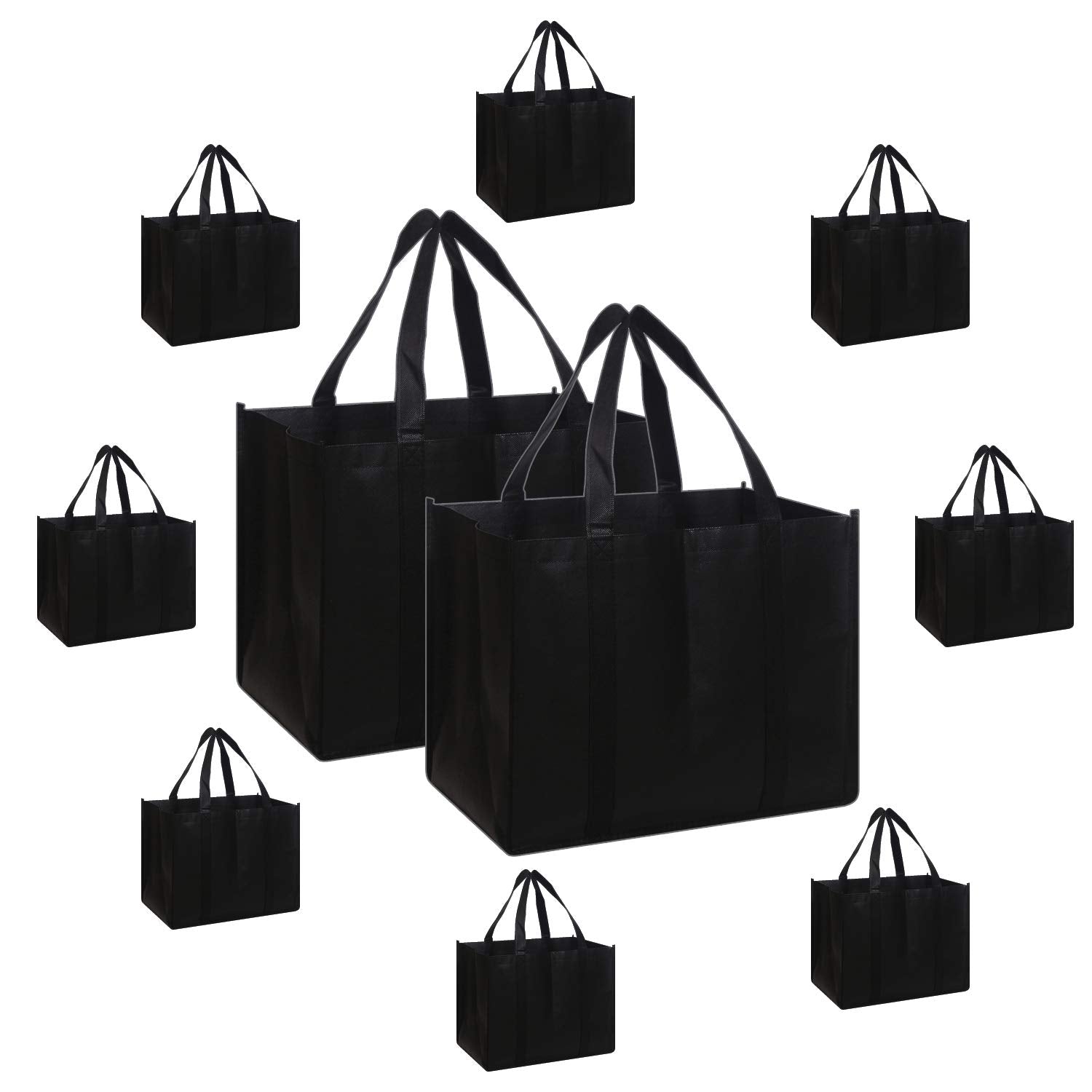 Reinforced stitching shows durability for heavier groceries