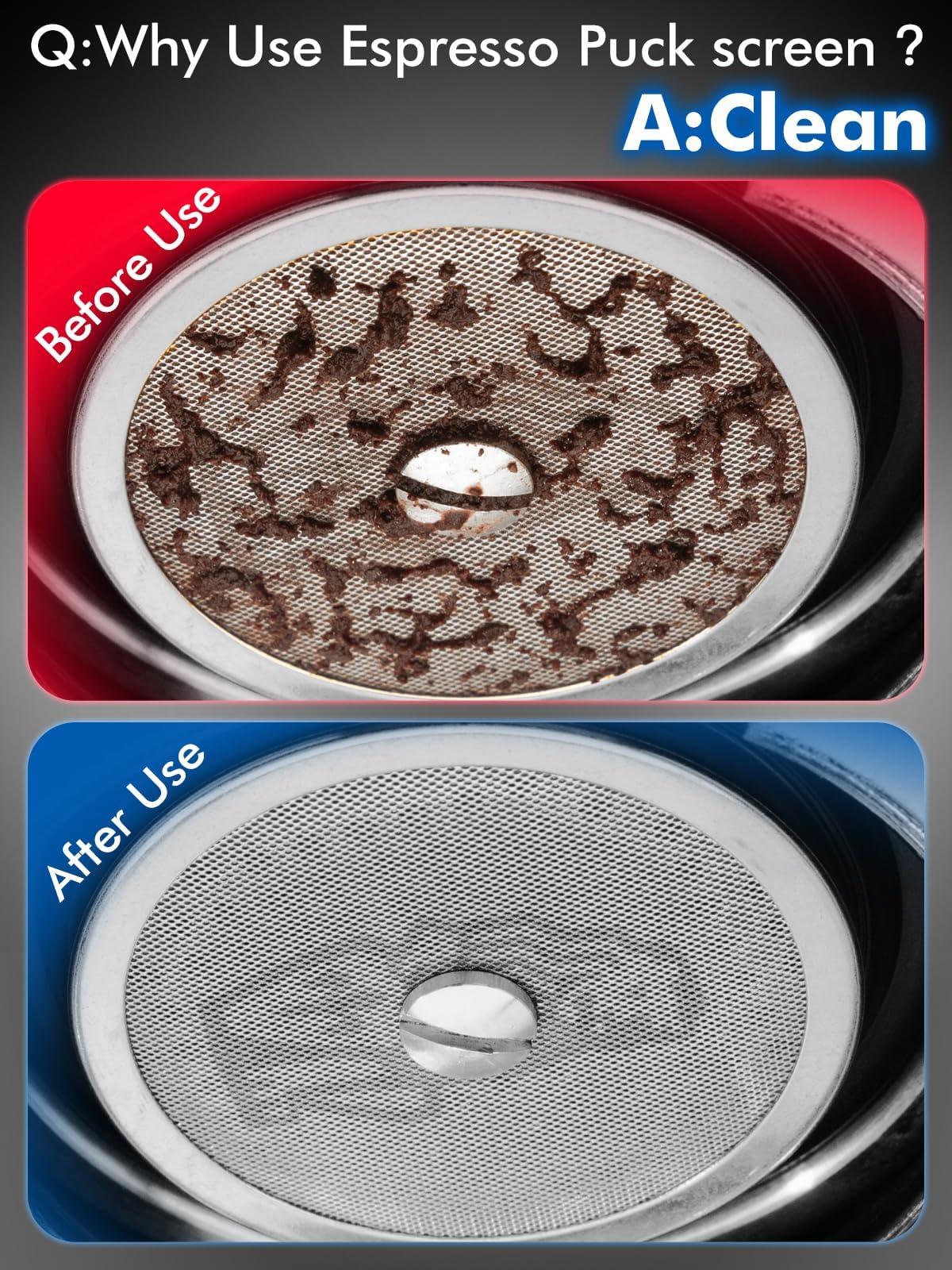 Dioomod puck screen cleaning after brewing is quick and simple.