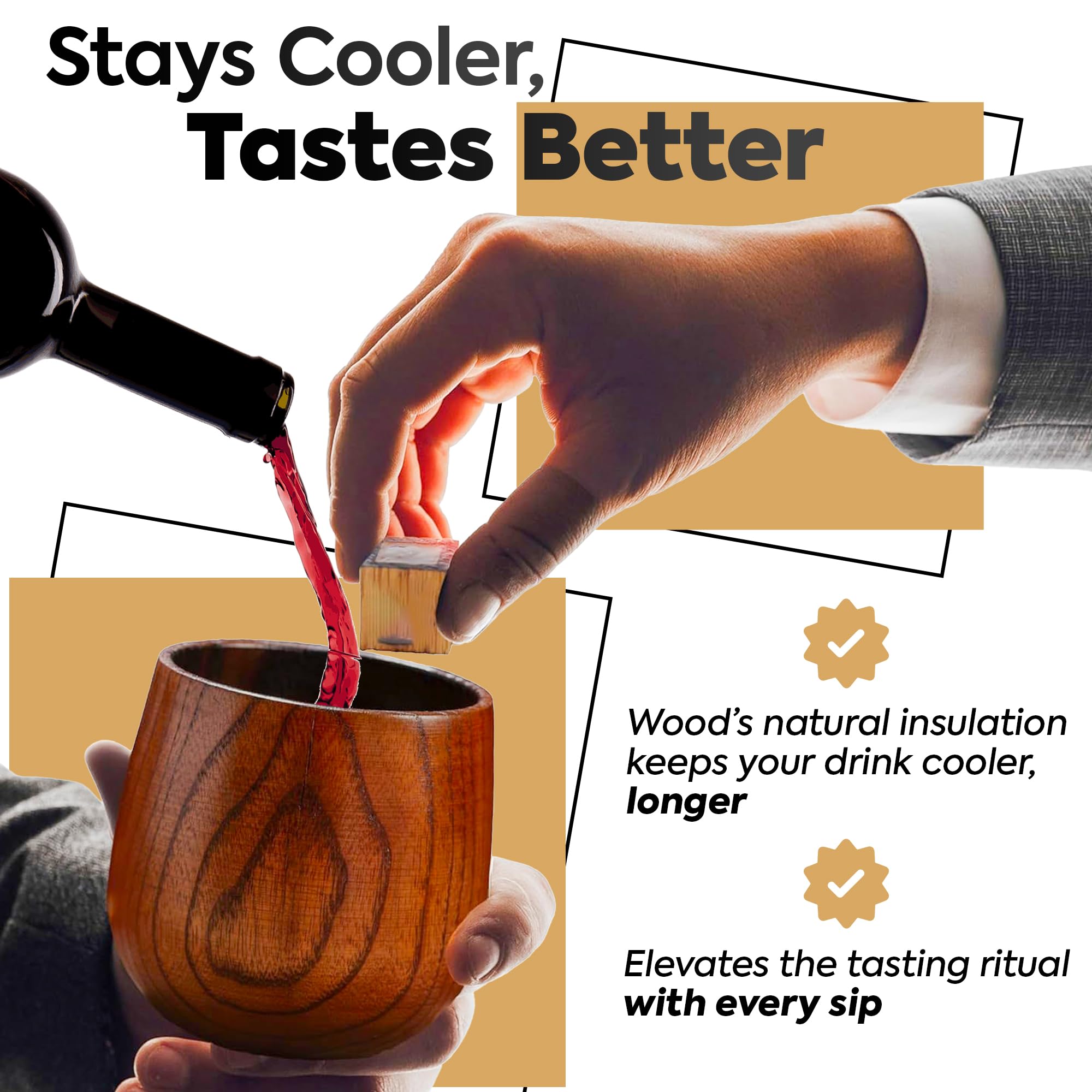 Diosdio whiskey stones keep drinks cool without dilution.