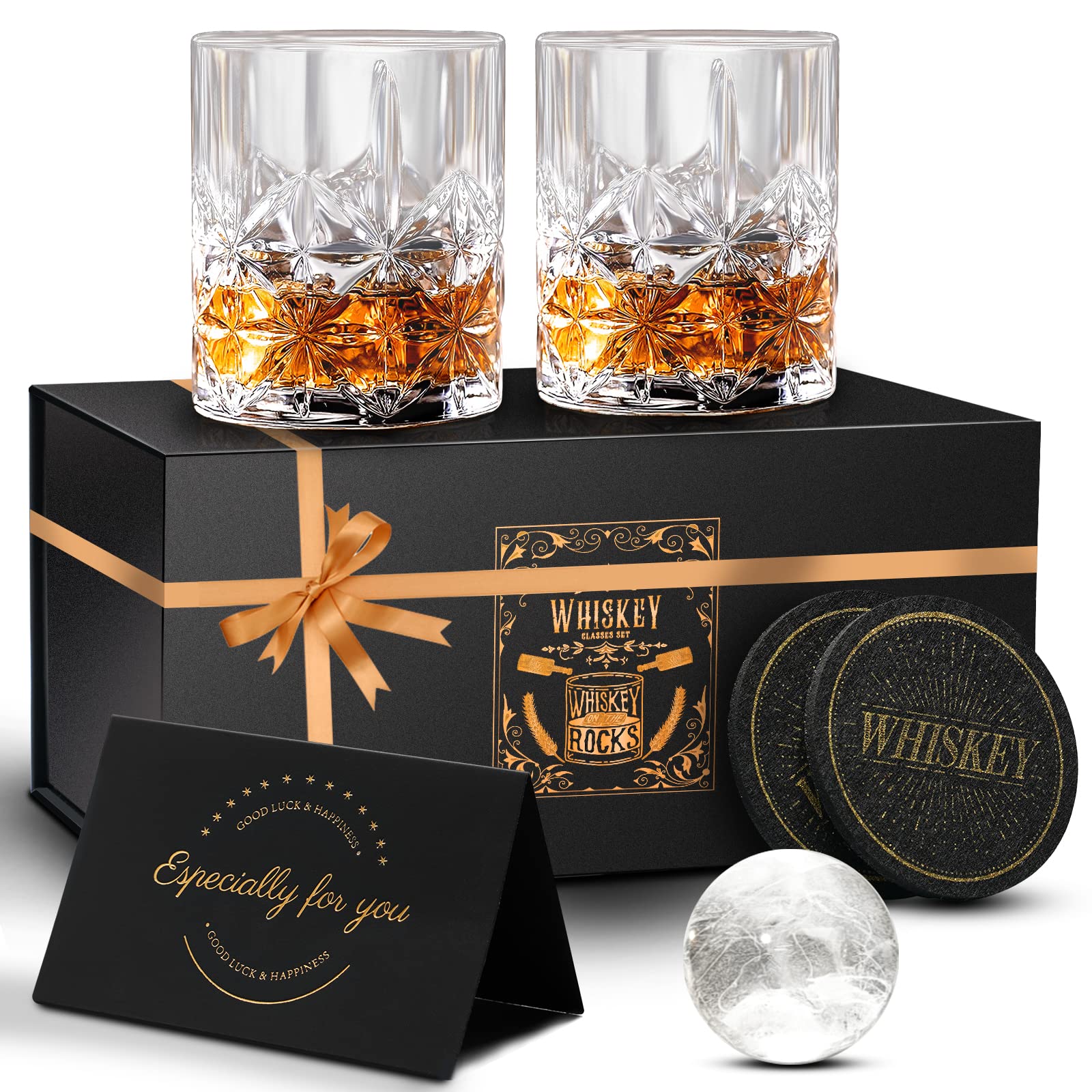 DIOXADOP 11 oz whiskey glasses highlight clear crystal shine for refined sipping