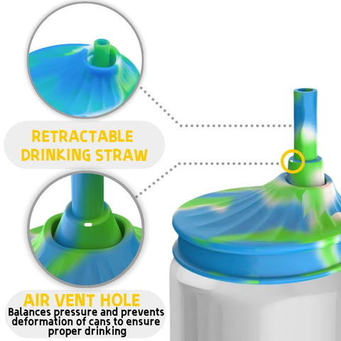 Leak-proof lid design preserves fizz and reduces spills.