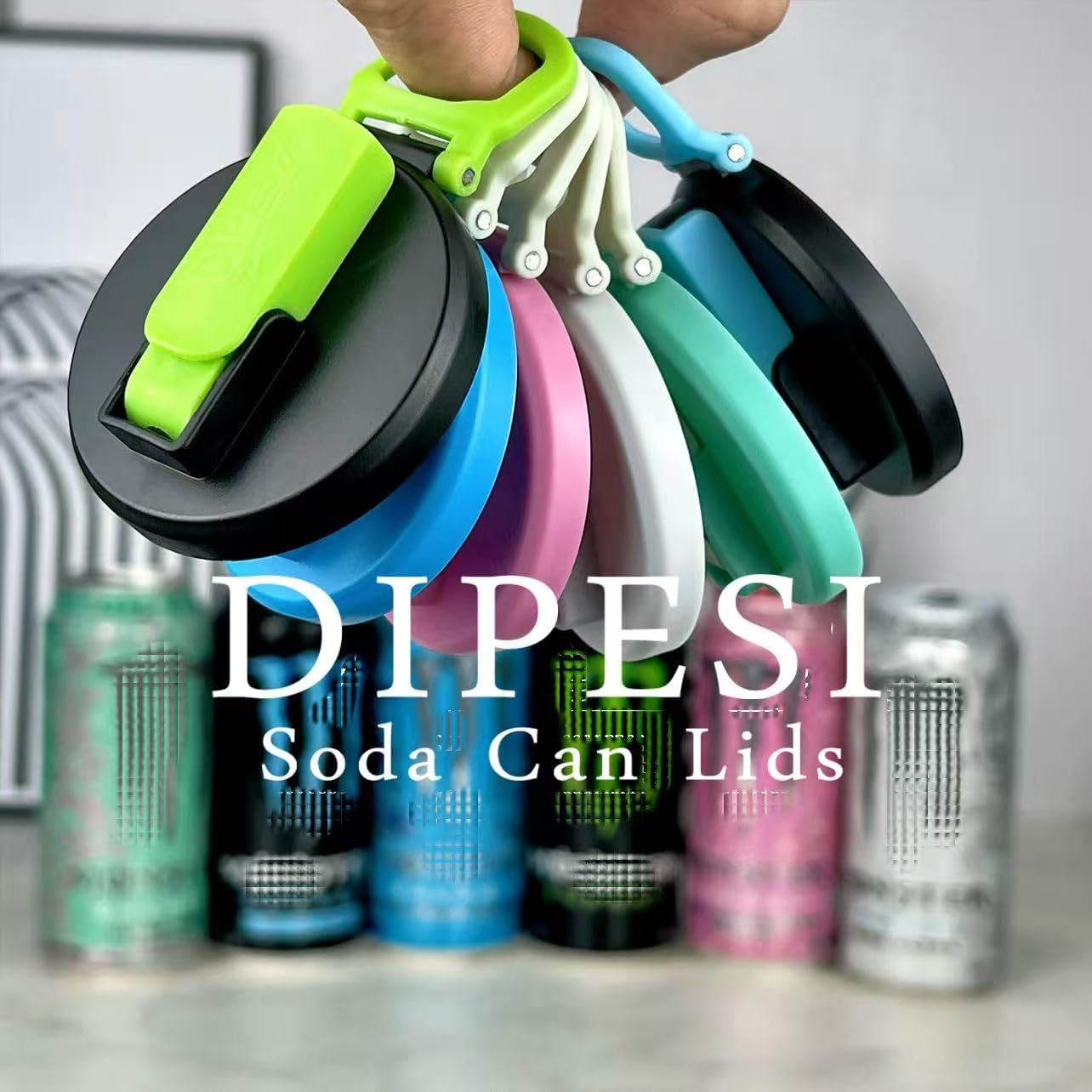 DIPESI reusable silicone straws set for eco-friendly, mess-free sipping on the go.