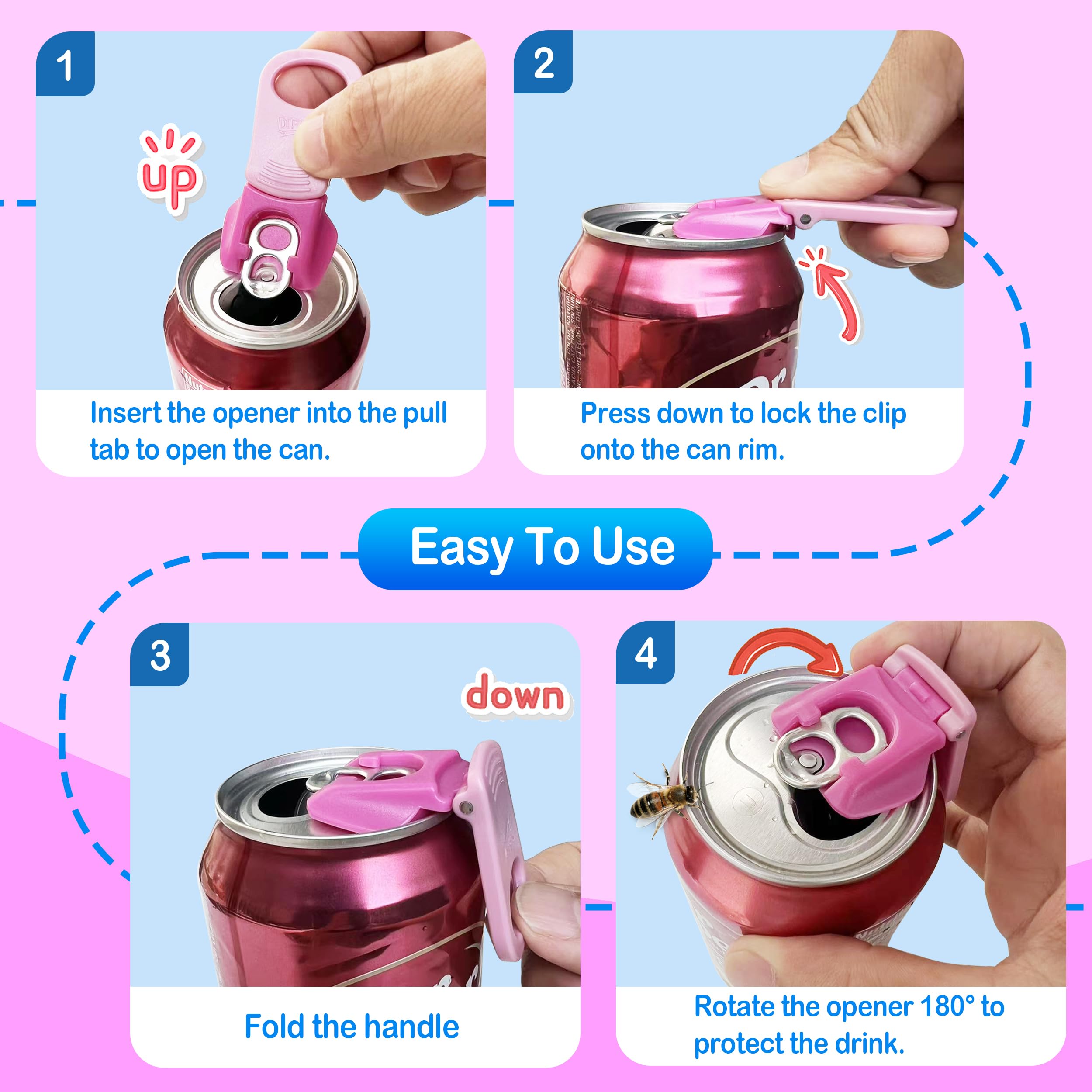 DIPESI nail-friendly lever keeps manicures intact while opening cans smoothly.