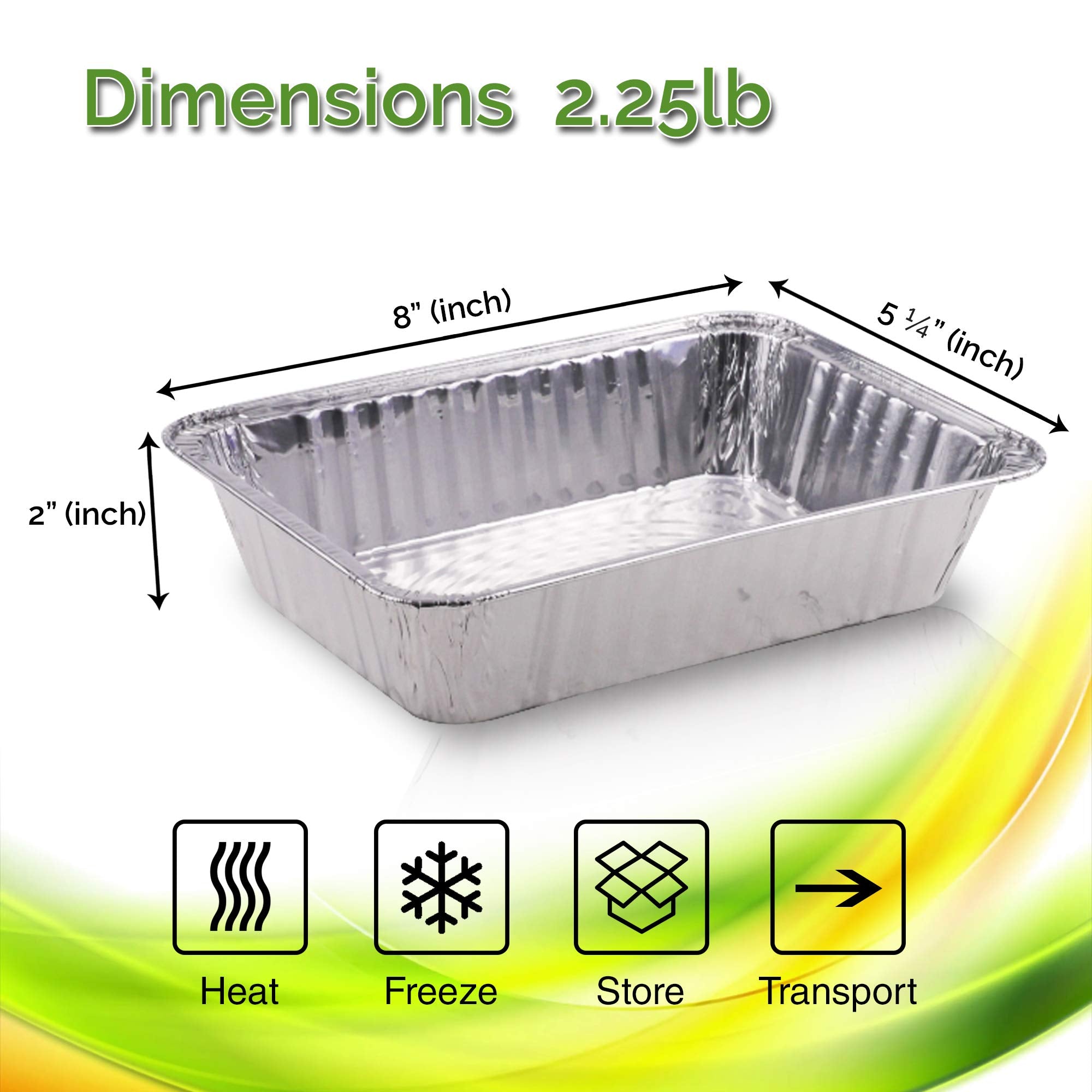 Diplastible ten-pack square bake pans with flat lids for quick bake-and-serve setups