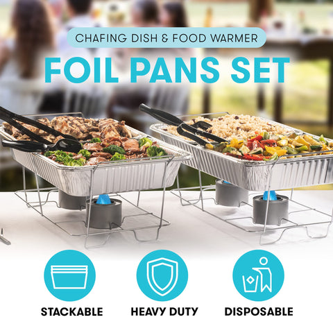 Diplastible foil lids cover dishes for transport and freshness.