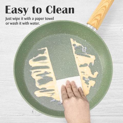 DishDelight 11-inch fry pan showing versatile sautéing with minimal sticking