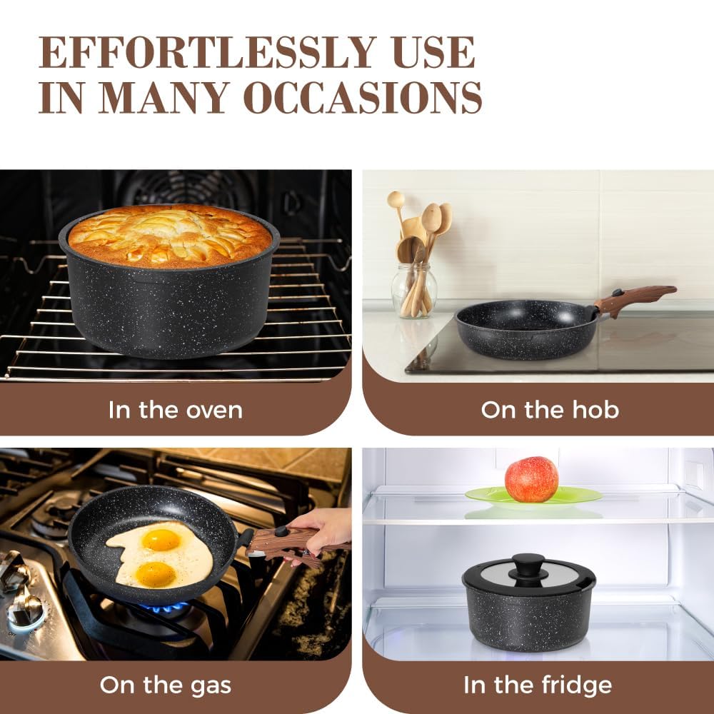 DishDelight detachable handle assembly for flexible camping cookware.