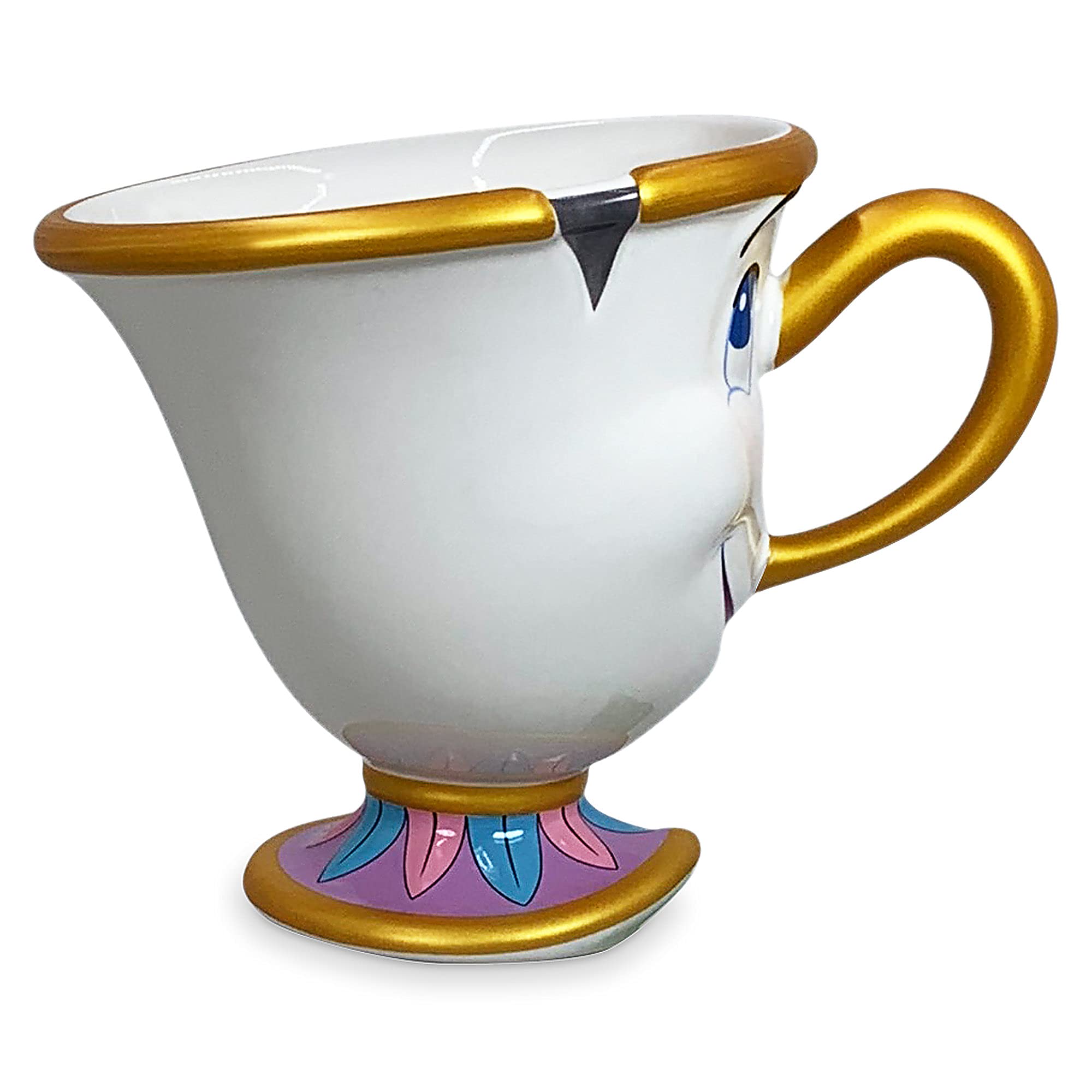 Disney Chip Mug features raised sculpted details for a tactile grip and decorative appeal.