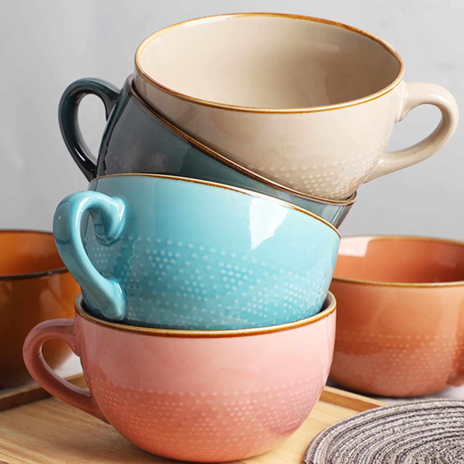 Disoza Violet mug close-up, glaze resists fading in daily use