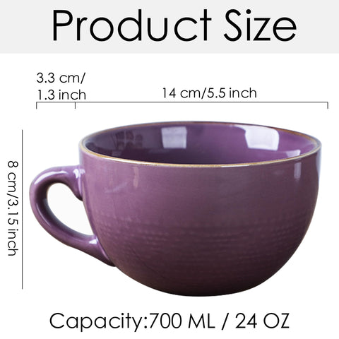 Disoza Violet mug handle detail, comfortable grip for daily coffee