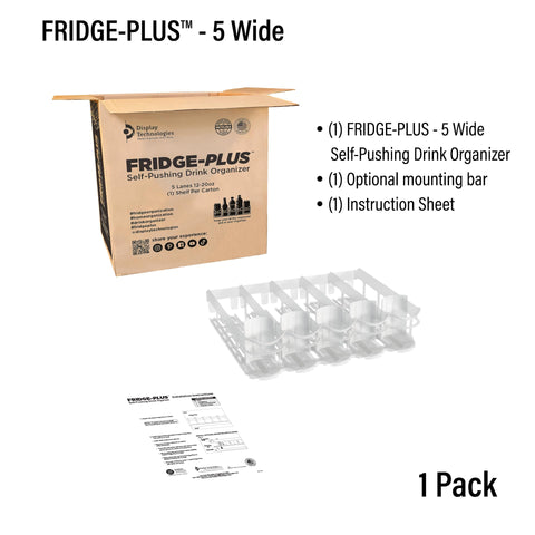 Display Technologies Fridge-Plus compact design fits standard shelves.