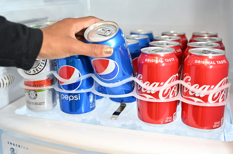 Display Technologies Fridge-Plus in-fridge use demonstrates organized kitchen cooling.