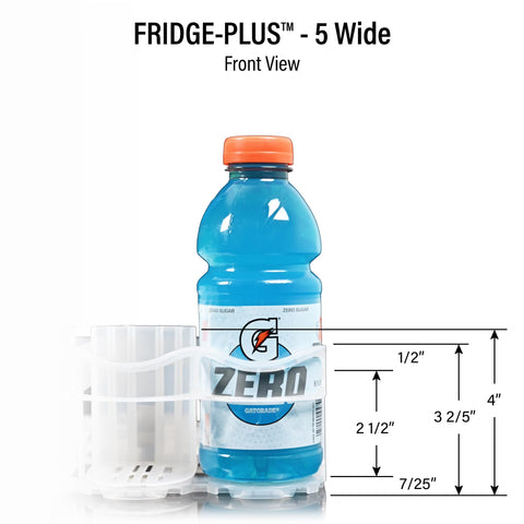 Display Technologies Fridge-Plus versatile storage for cans bottles yogurt cups.