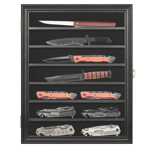 DisplayGifts knife display case with lock provides secure display.