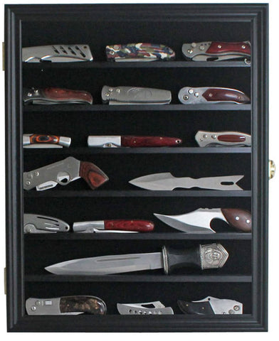 DisplayGifts knife display case wall-mounted front view shows a protected collection.