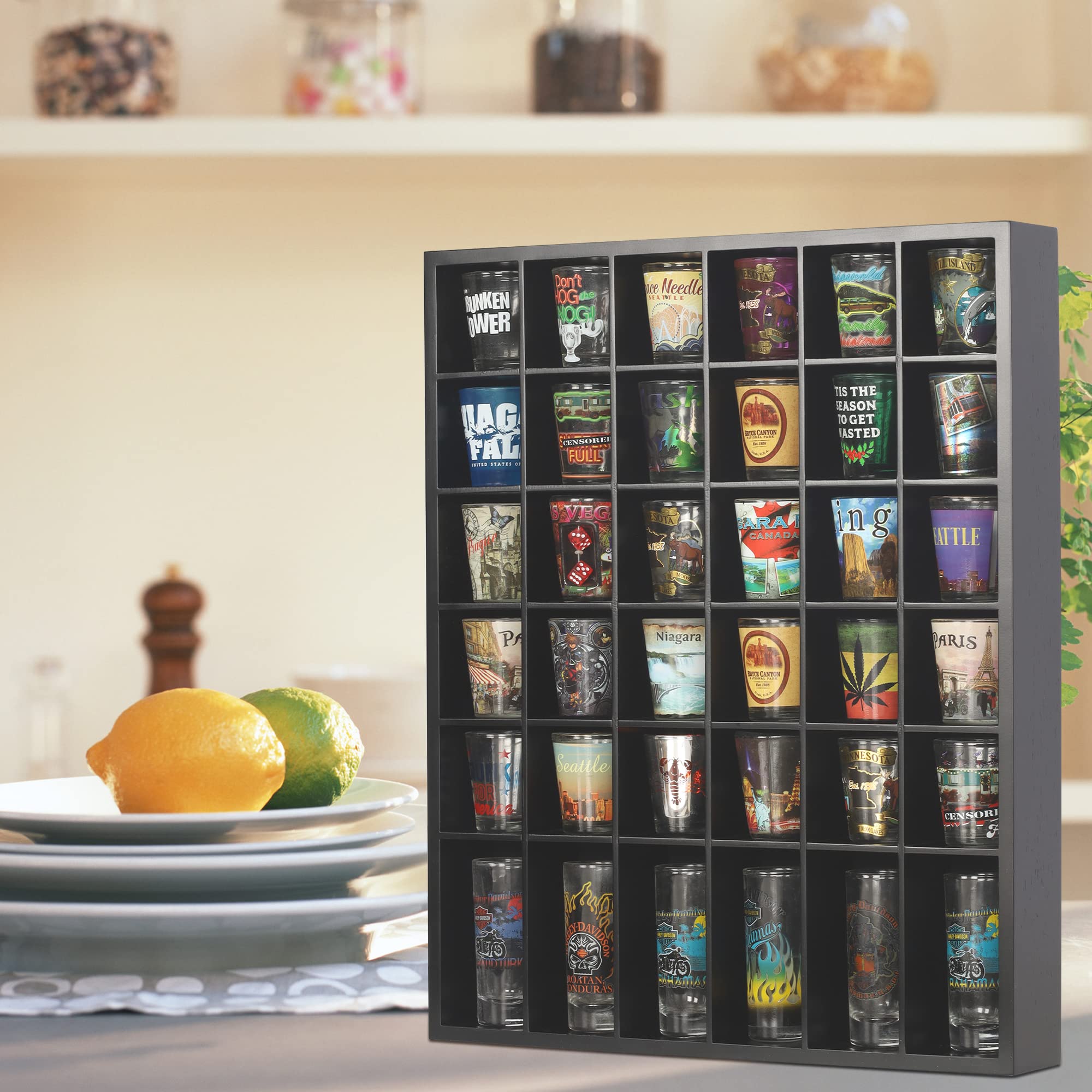 DisplayGifts sleek black finish enhances home decor.